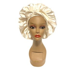 SATIN BONNET FOR WOMEN,LAGER BONNET WITH TIE BAND